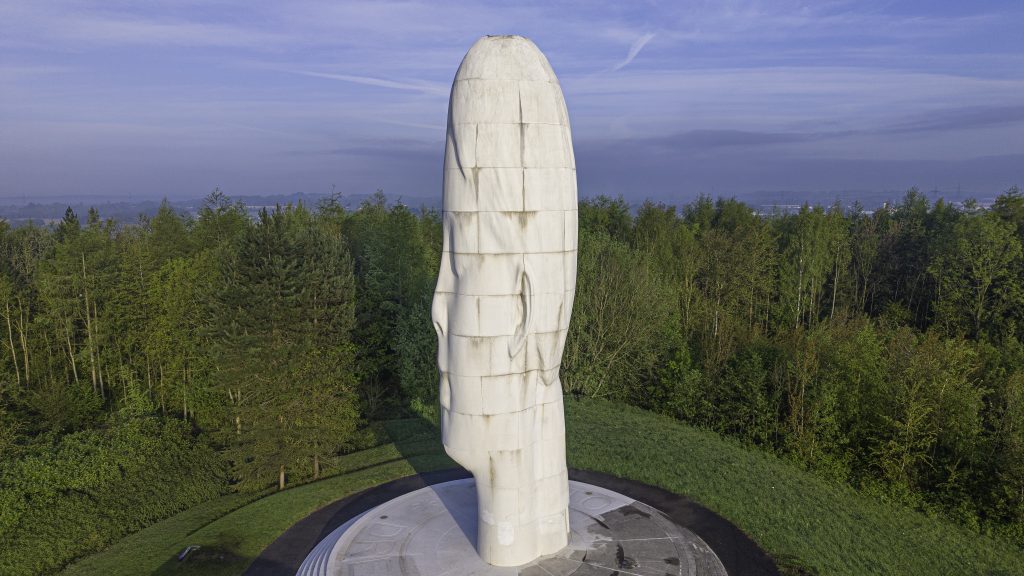 Aerial view of 'The Dream' sculpture in Liverpool City Region's St Helens. - Copyright Straus Imagery 2026