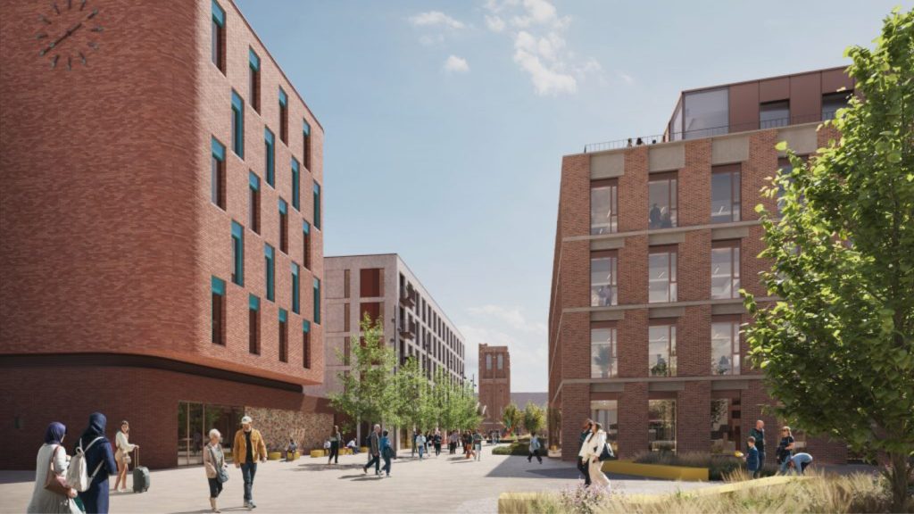 CGI of St Helens' new Town Centre development 