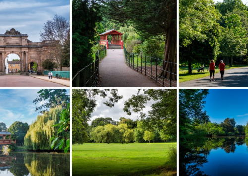 Montage of images from Birkenhead Park