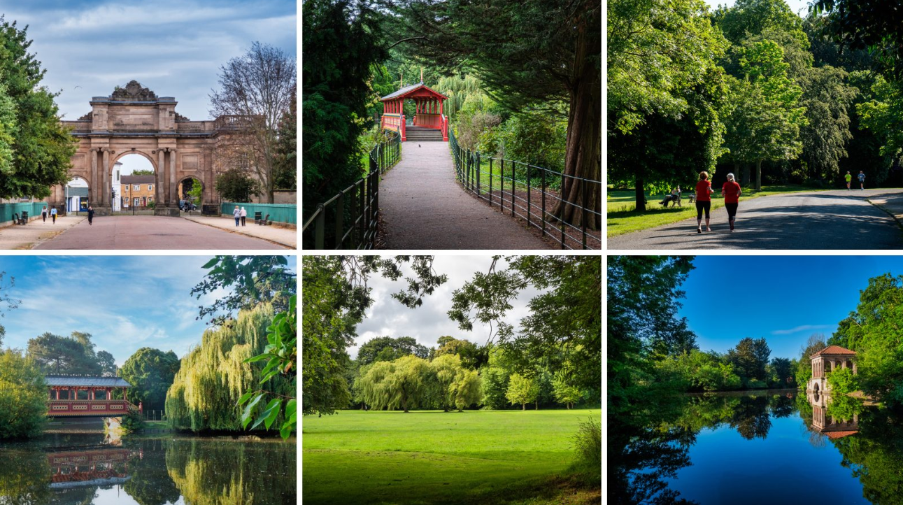 Montage of images from Birkenhead Park