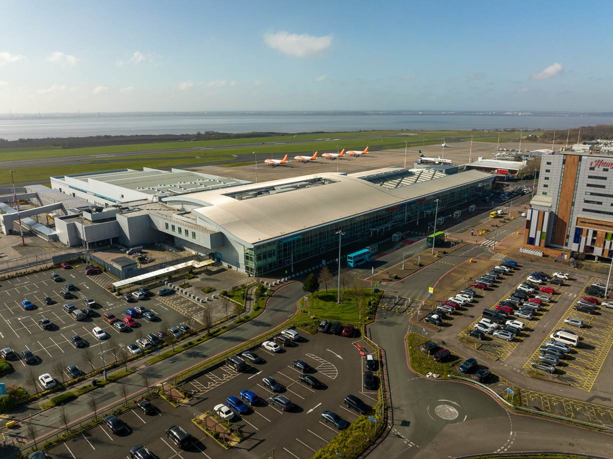 Liverpool John Lennon Airport Aerial photo